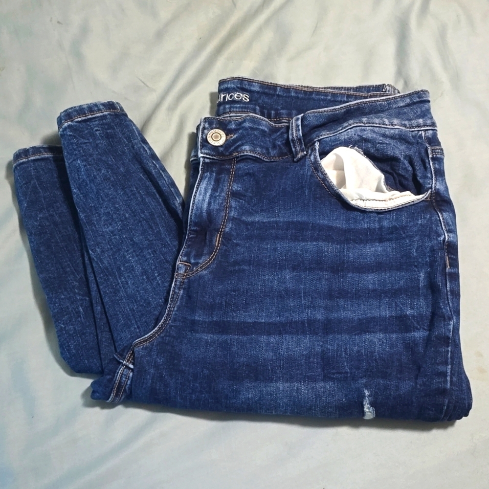 Maurices plus distressed denim